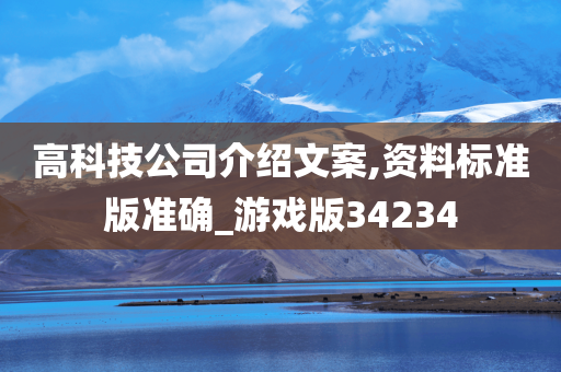 高科技公司介绍文案,资料标准版准确_游戏版34234