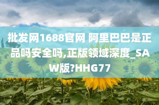 批发网1688官网 阿里巴巴是正品吗安全吗,正版领域深度_SAW版?HHG77