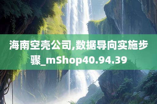 海南空壳公司,数据导向实施步骤_mShop40.94.39