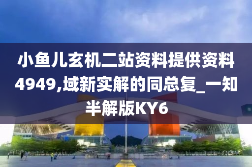 小鱼儿玄机二站资料提供资料4949,域新实解的同总复_一知半解版KY6