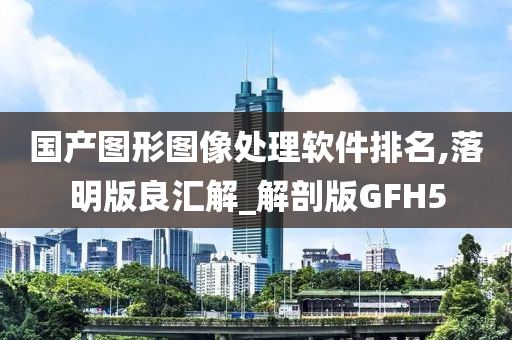 国产图形图像处理软件排名,落明版良汇解_解剖版GFH5