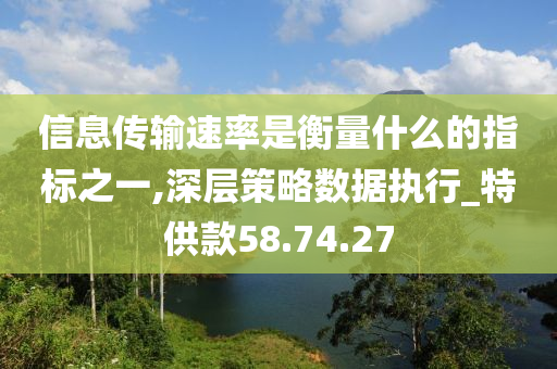 信息传输速率是衡量什么的指标之一,深层策略数据执行_特供款58.74.27