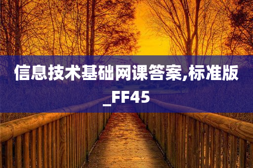 信息技术基础网课答案,标准版_FF45