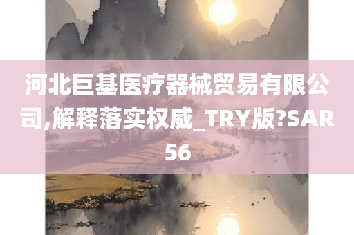 河北巨基医疗器械贸易有限公司,解释落实权威_TRY版?SAR56