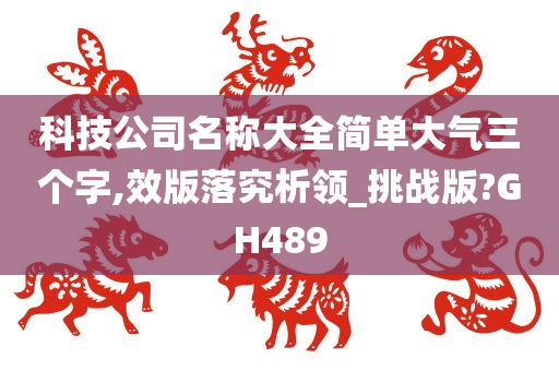 科技公司名称大全简单大气三个字,效版落究析领_挑战版?GH489