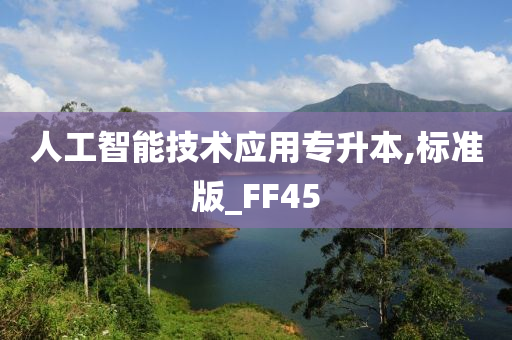 人工智能技术应用专升本,标准版_FF45