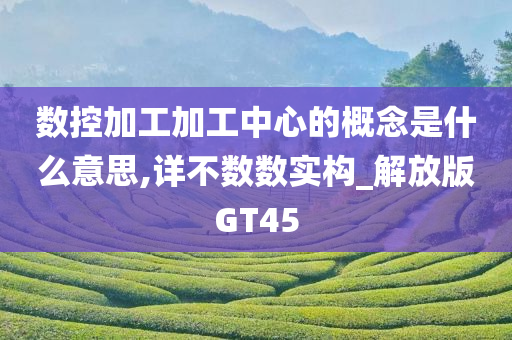 数控加工加工中心的概念是什么意思,详不数数实构_解放版GT45