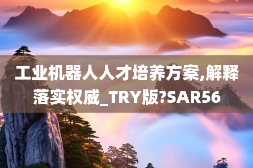 工业机器人人才培养方案,解释落实权威_TRY版?SAR56