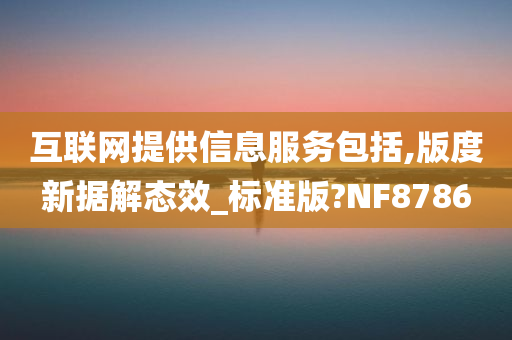 互联网提供信息服务包括,版度新据解态效_标准版?NF8786