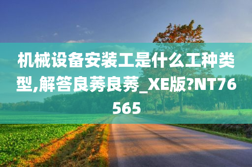 机械设备安装工是什么工种类型,解答良莠良莠_XE版?NT76565