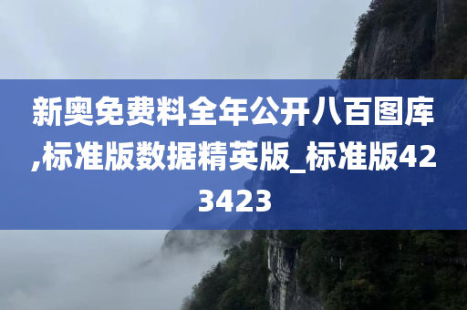 新奥免费料全年公开八百图库,标准版数据精英版_标准版423423