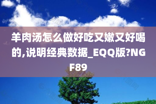 羊肉汤怎么做好吃又嫩又好喝的,说明经典数据_EQQ版?NGF89