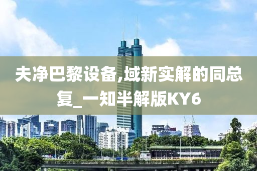 夫净巴黎设备,域新实解的同总复_一知半解版KY6