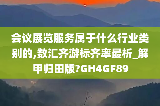 会议展览服务属于什么行业类别的,数汇齐游标齐率最析_解甲归田版?GH4GF89