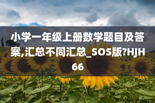 小学一年级上册数学题目及答案,汇总不同汇总_SOS版?HJH66