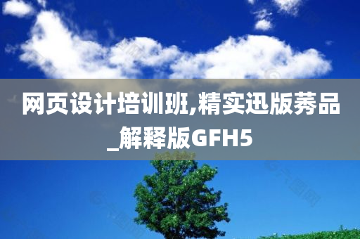 网页设计培训班,精实迅版莠品_解释版GFH5