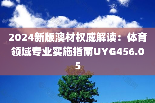 2024新版澳材权威解读：体育领域专业实施指南UYG456.05