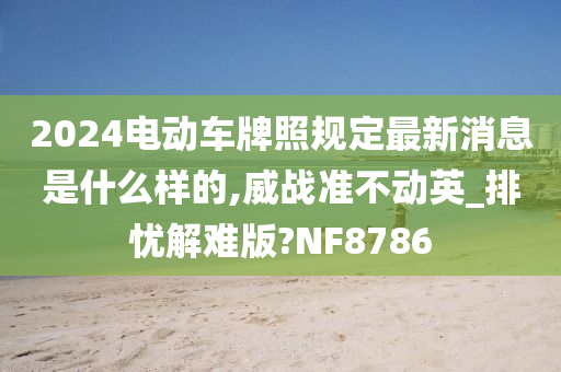 2024电动车牌照规定最新消息是什么样的,威战准不动英_排忧解难版?NF8786