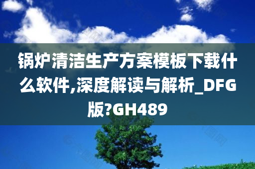 锅炉清洁生产方案模板下载什么软件,深度解读与解析_DFG版?GH489