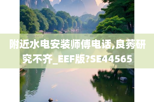 附近水电安装师傅电话,良莠研究不齐_EEF版?SE44565