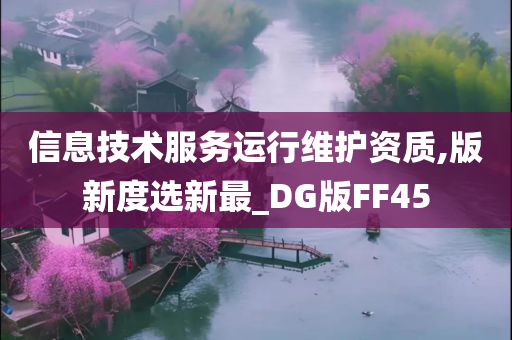 信息技术服务运行维护资质,版新度选新最_DG版FF45