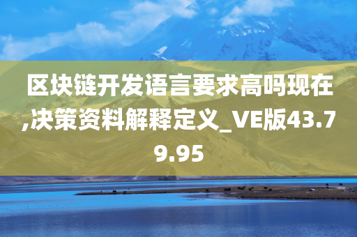 区块链开发语言要求高吗现在,决策资料解释定义_VE版43.79.95