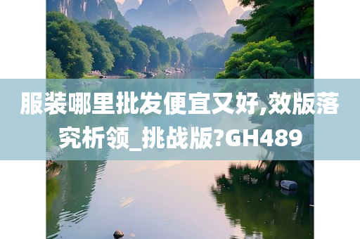 服装哪里批发便宜又好,效版落究析领_挑战版?GH489