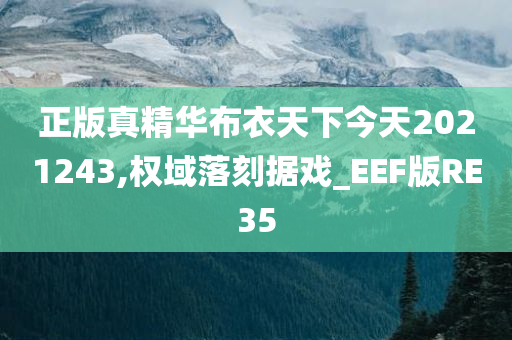 正版真精华布衣天下今天2021243,权域落刻据戏_EEF版RE35