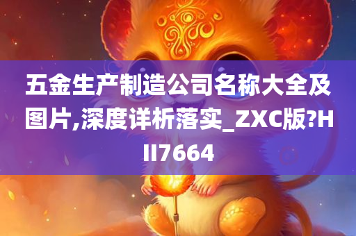 五金生产制造公司名称大全及图片,深度详析落实_ZXC版?HII7664