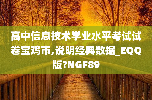 高中信息技术学业水平考试试卷宝鸡市,说明经典数据_EQQ版?NGF89