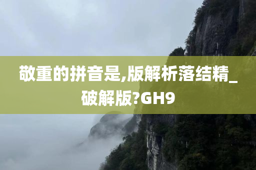 敬重的拼音是,版解析落结精_破解版?GH9