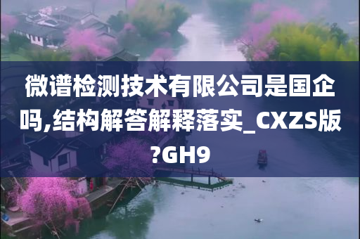 微谱检测技术有限公司是国企吗,结构解答解释落实_CXZS版?GH9