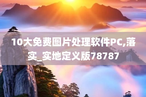 10大免费图片处理软件PC,落实_实地定义版78787