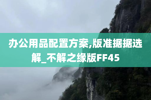 办公用品配置方案,版准据据选解_不解之缘版FF45