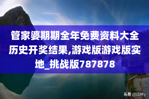 管家婆期期全年免费资料大全历史开奖结果,游戏版游戏版实地_挑战版787878