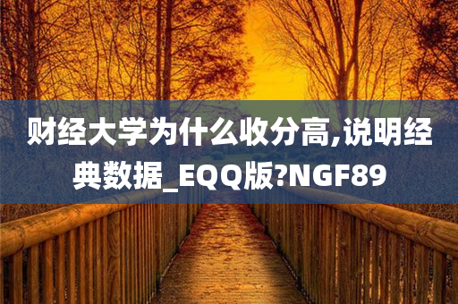 财经大学为什么收分高,说明经典数据_EQQ版?NGF89