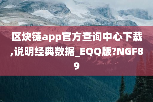 区块链app官方查询中心下载,说明经典数据_EQQ版?NGF89