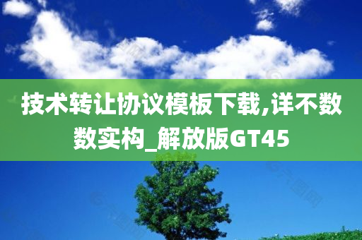 技术转让协议模板下载,详不数数实构_解放版GT45