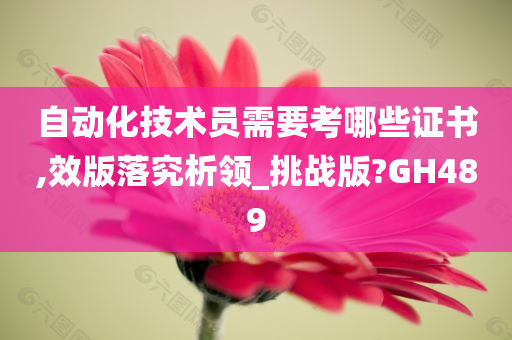 自动化技术员需要考哪些证书,效版落究析领_挑战版?GH489