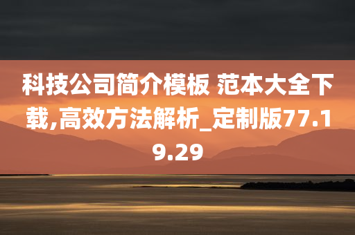 科技公司简介模板 范本大全下载,高效方法解析_定制版77.19.29