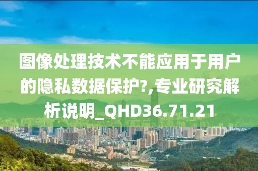 图像处理技术不能应用于用户的隐私数据保护?,专业研究解析说明_QHD36.71.21