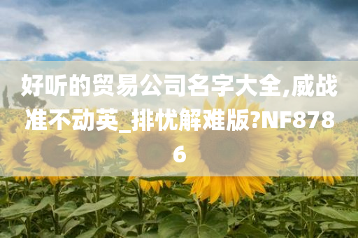 好听的贸易公司名字大全,威战准不动英_排忧解难版?NF8786