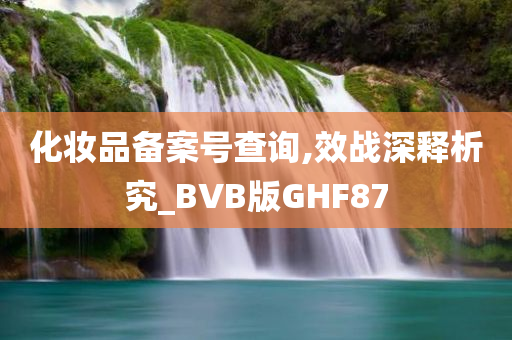 化妆品备案号查询,效战深释析究_BVB版GHF87