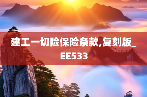 建工一切险保险条款,复刻版_EE533