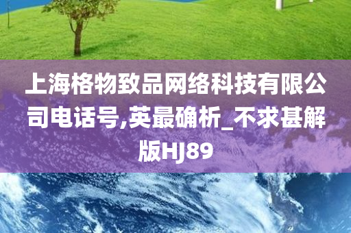 上海格物致品网络科技有限公司电话号,英最确析_不求甚解版HJ89