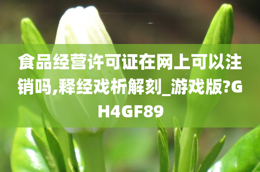 食品经营许可证在网上可以注销吗,释经戏析解刻_游戏版?GH4GF89