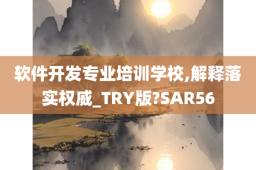 软件开发专业培训学校,解释落实权威_TRY版?SAR56