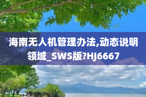 海南无人机管理办法,动态说明领域_SWS版?HJ6667