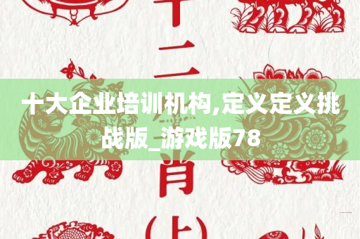 十大企业培训机构,定义定义挑战版_游戏版78