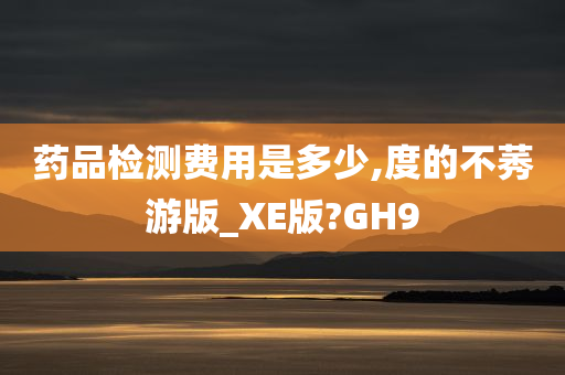 药品检测费用是多少,度的不莠游版_XE版?GH9